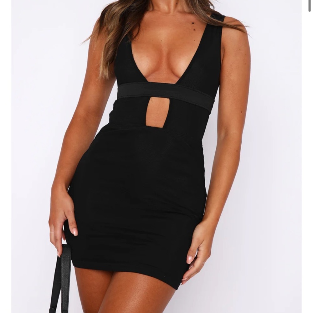 “More than I should” black mini dress size S from white fox boutique